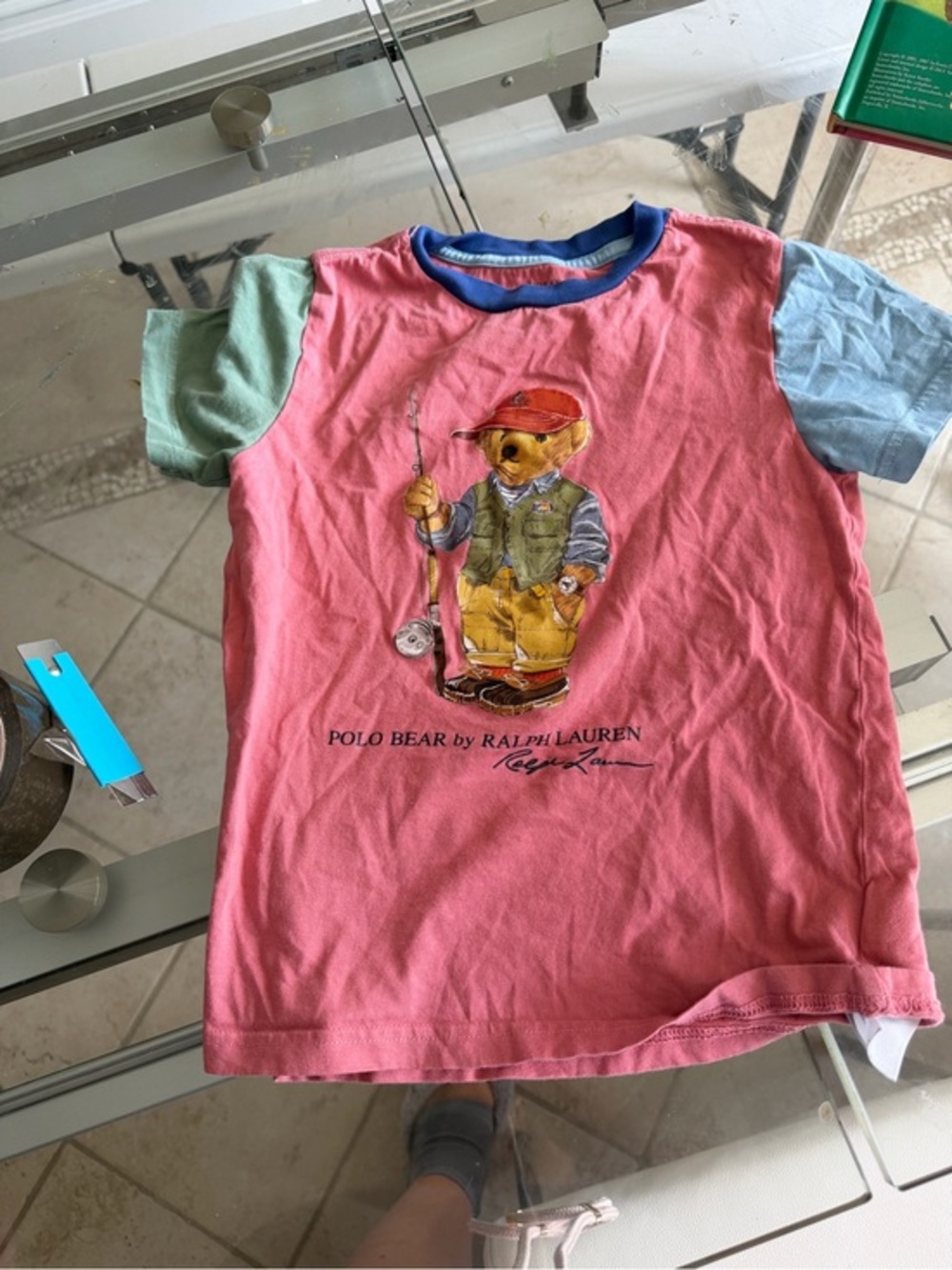 Polo by Ralph Lauren Pink Multi-Color Polo Bear Tee